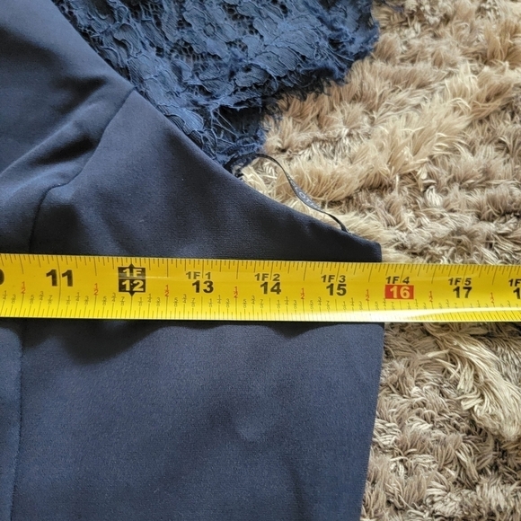 NWT Chi Chi London Lace Detail Bodycon Midi Dress in Blue 8 - Picture 5 of 13